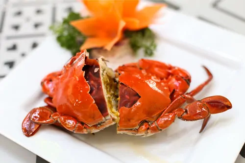 Cua Cốm luộc bia
