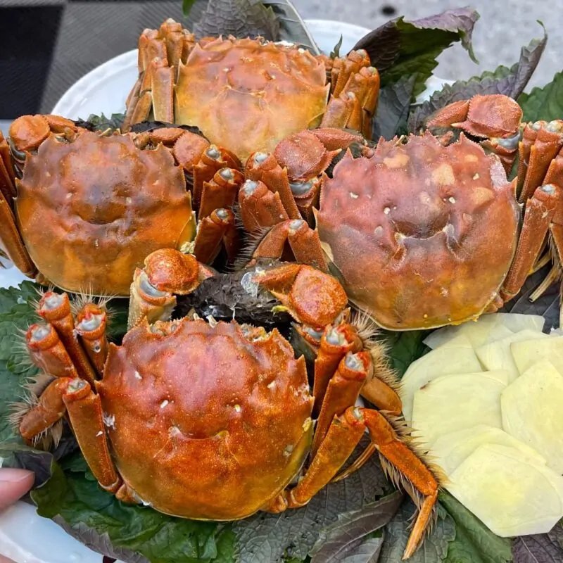 Cua lông luộc