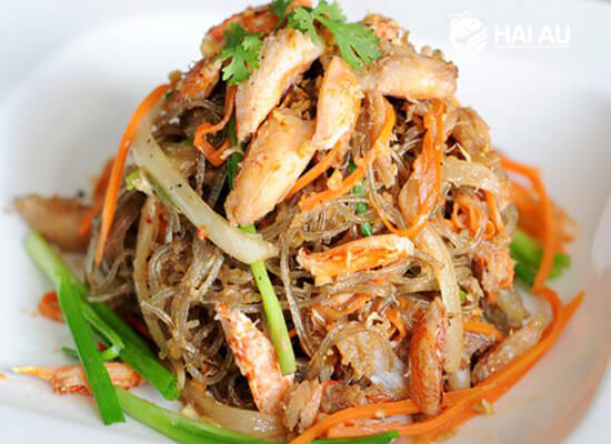 Miến xào thịt càng ghẹ Miến xào thịt càng ghẹ