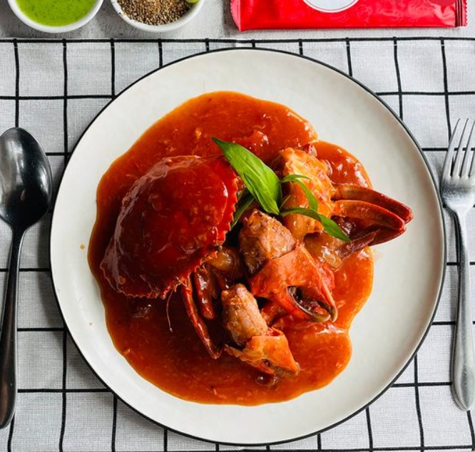 Mình cua sốt me Mình cua sốt me