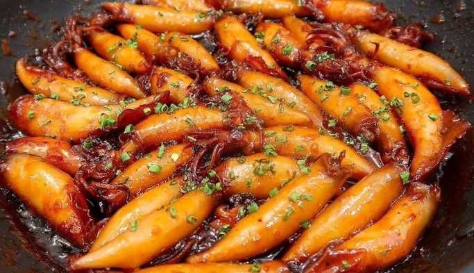 Mực trứng rim me Mực trứng rim me