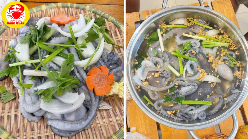 Bạch tuộc nhúng mẻ