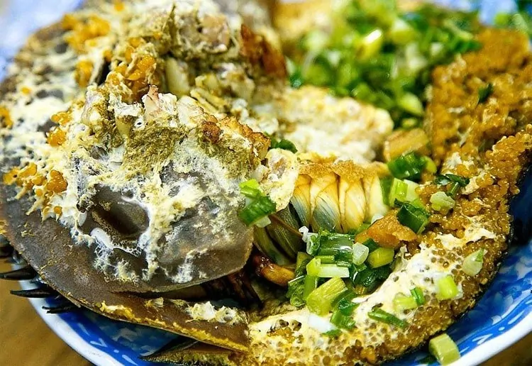 Sam trứng nướng mỡ hành