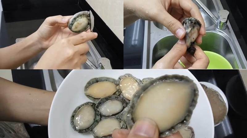 Sơ chế bào ngư tươi sống Sơ chế bào ngư tươi sống