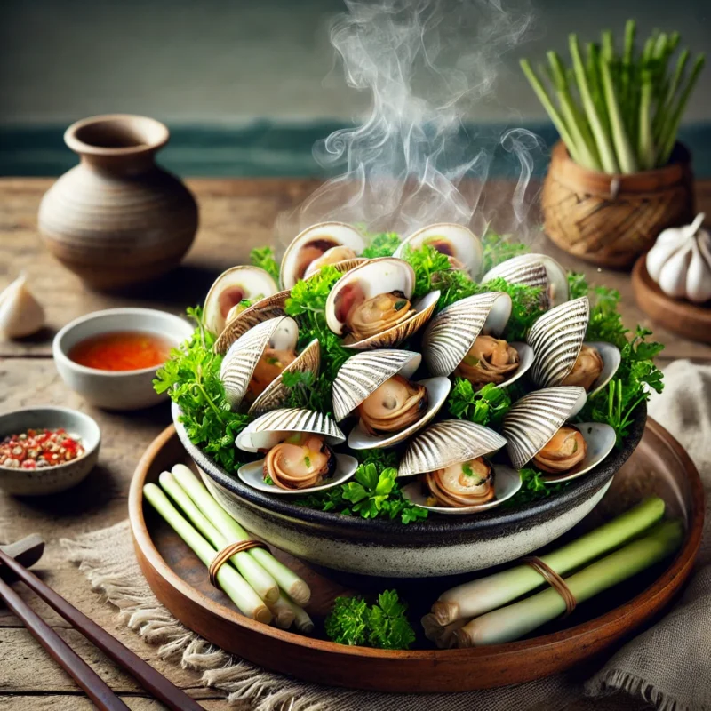 Sò cò Phú Quốc hấp sả