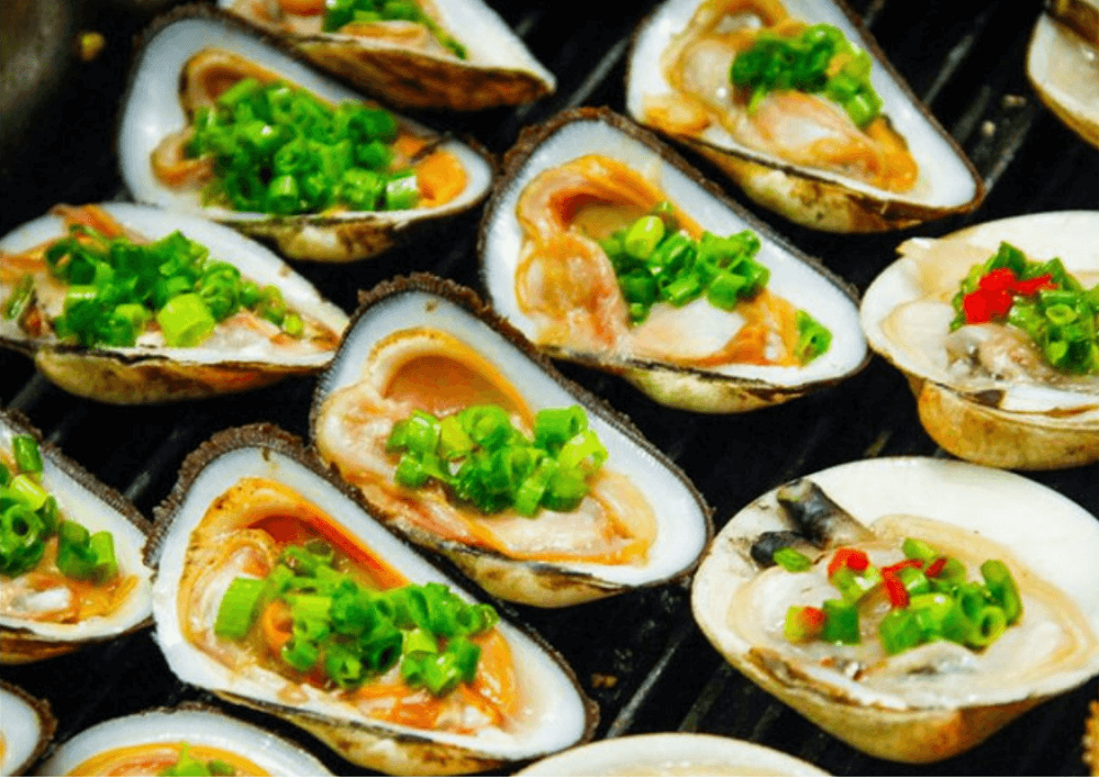 Sò dẹo nướng mỡ hành Sò dẹo nướng mỡ hành