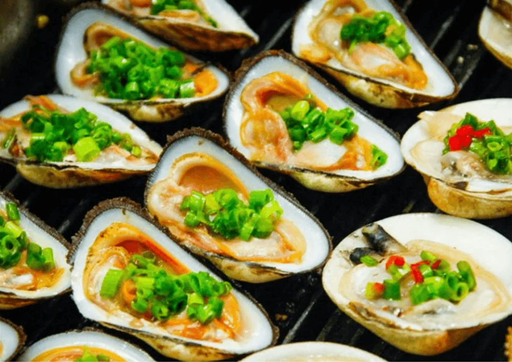 Sò dẹo nướng mỡ hành