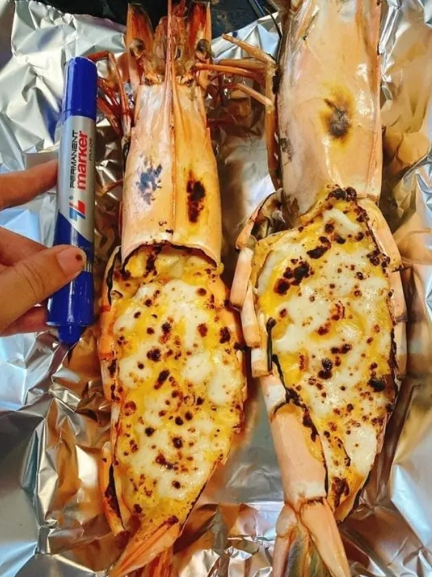 Tôm sú biển khủng nướng phô mai