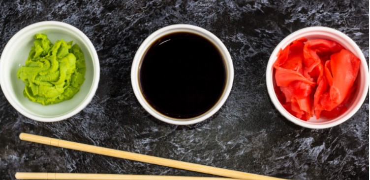 Gia vị ăn kèm sashimi cua hoàng đế Gia vị ăn kèm sashimi cua hoàng đế