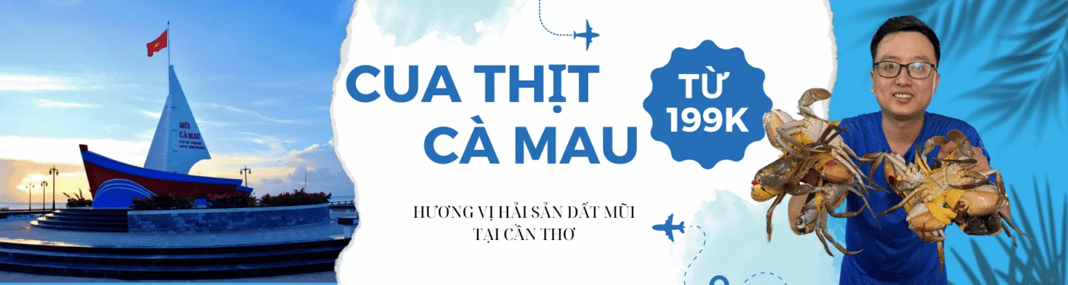Hải sản Cần Thơ cua Cà Mau tươi ngon chất lượng