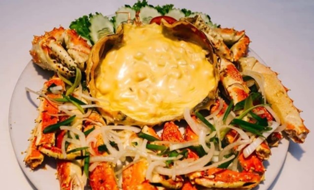 Cua hoàng đế nướng phô mai béo ngậy