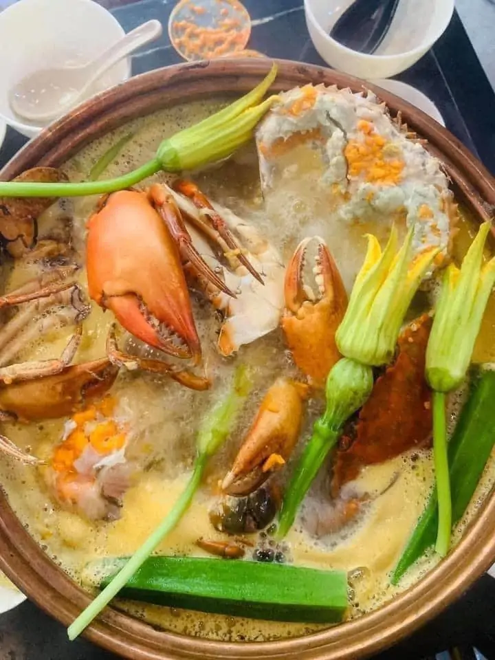 Thành phẩm canh ghẹ nấu bí xanh