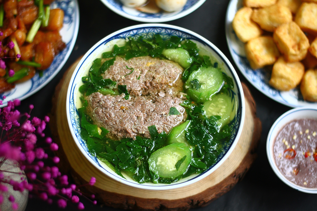 Canh cua rau đay