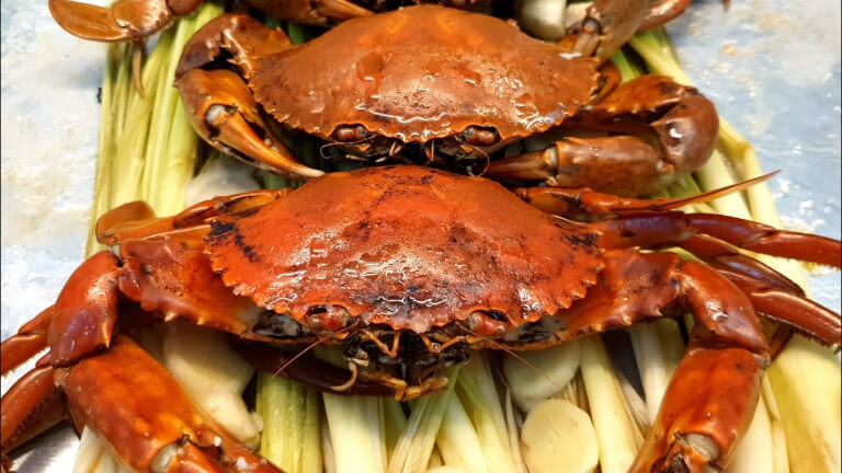 Cua xanh hấp sả Cua xanh hấp sả