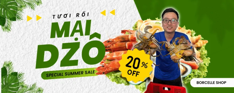 Hải sản tươi sống giảm giá 20% – Khuyến mãi hè tại Vựa Cua Đăng Quân