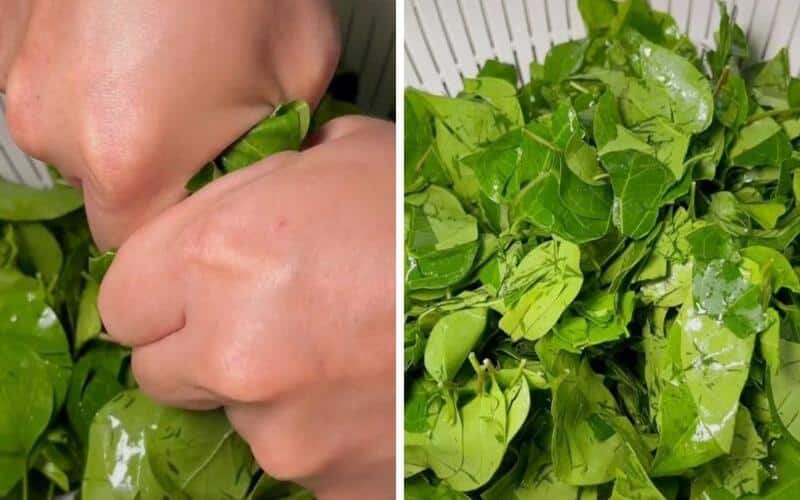 Chuẩn bị lá giang Chuẩn bị lá giang