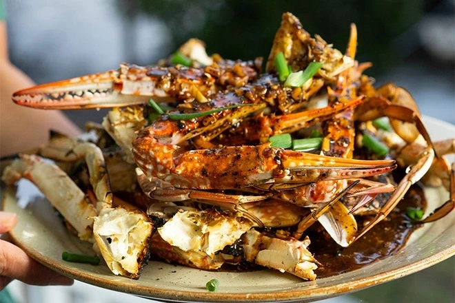 Thành phẩm ghẹ sốt tiêu đen