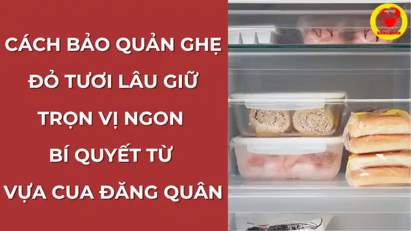 Cách bảo quản ghẹ đỏ tươi lâu, giữ vị ngon từ Vựa Cua Đăng Quân