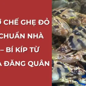 Cách sơ chế ghẹ đỏ đúng chuẩn nhà hàng - Bí kíp từ Vựa Cua Đăng Quân