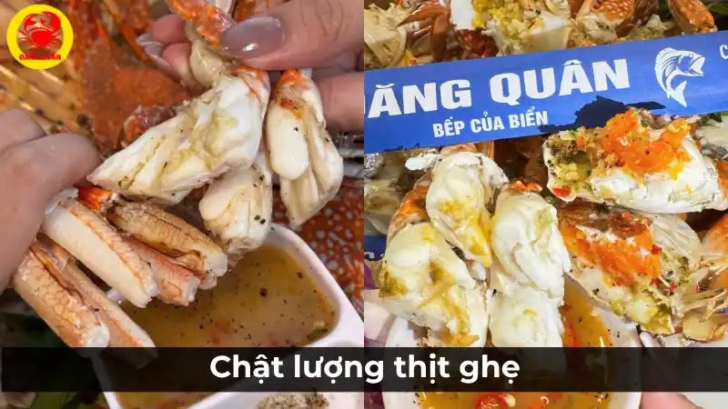 Thịt ghẹ tươi và ghẹ ngộp: Đánh giá chất lượng