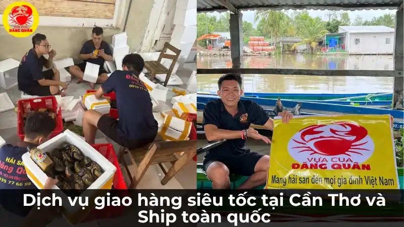 Dịch vụ giao cua siêu tốc tại Cần Thơ – Vựa Cua Đăng Quân giao nhanh trong ngày