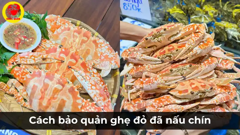 Hướng dẫn cách bảo quản ghẹ đỏ đã sơ chế hoặc nấu chín