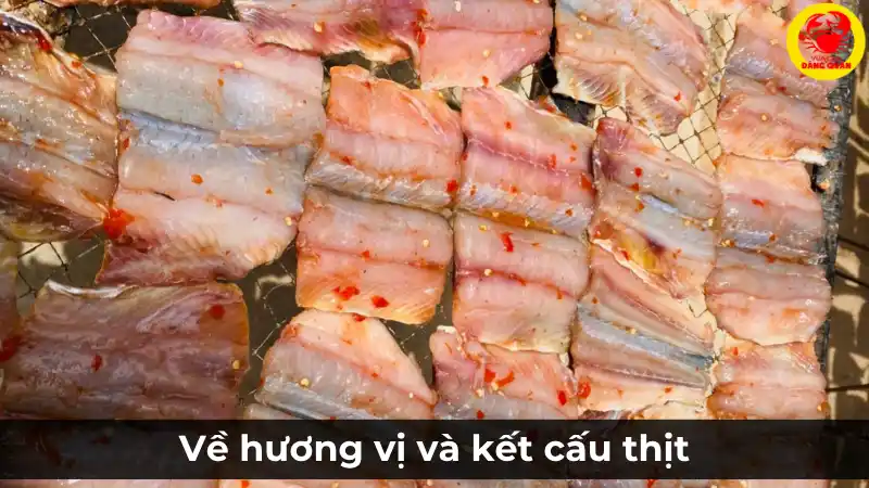 Cận cảnh thớ thịt cá nhái trắng, săn chắc, minh họa cho lợi ích sức khỏe và giá trị dinh dưỡng của cá nhái