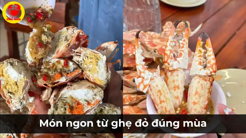 Các món ngon từ ghẹ đỏ tươi sống