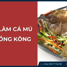 Món cá mú hấp Hồng Kông được trình bày trên đĩa, có thể kèm theo rau thơm và nước sốt.