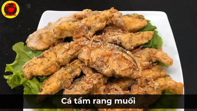 Cá tầm rang muối: Món ngon giòn tan, đậm đà.