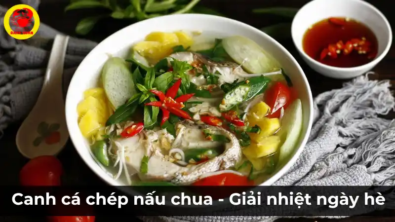 Canh cá chép nấu chua giải nhiệt ngày hè