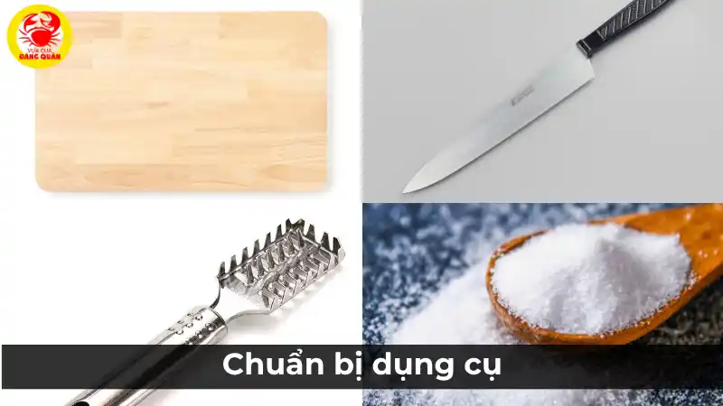 Dụng cụ cần thiết để sơ chế cá chép tại nhà