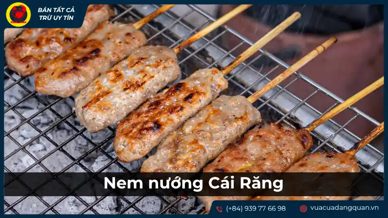 Nem nướng Cái Răng thơm lừng trên bếp than hồng
