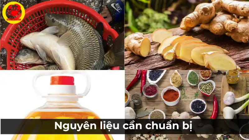 Nguyên liệu cần chuẩn bị cho cách rán cá chép giòn ngon