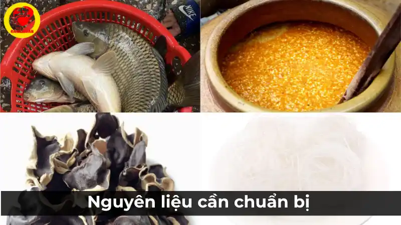 Nguyên liệu chính cần chuẩn bị cho món cá chép chưng tương