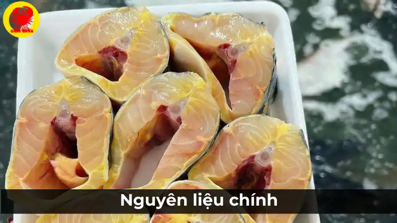 Nguyên liệu chính để làm món cá tầm nướng muối ớt.