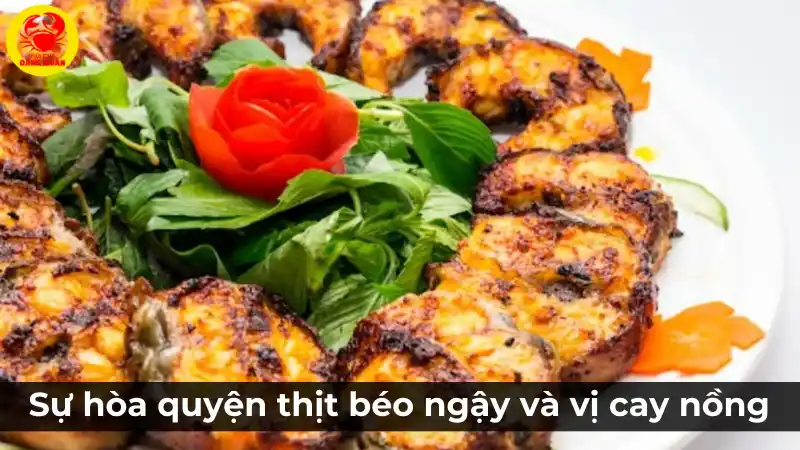 Cá tầm nướng muối ớt: Sự hòa quyện thịt béo ngậy và vị cay nồng.
