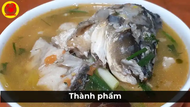 Thành phẩm món canh chua cá chép thơm ngon, chua thanh