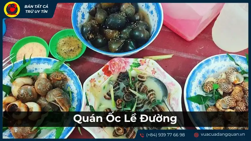 Các món ốc và hải sản tươi ngon, đa dạng tại Quán Ốc Lê Dương