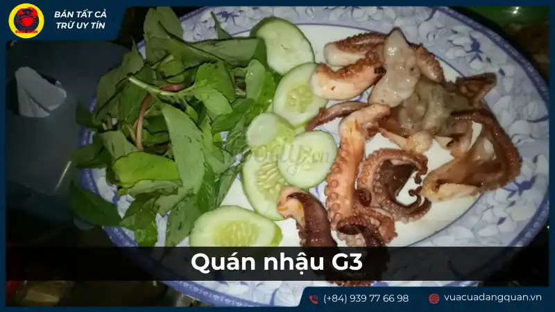 Món hải sản tươi ngon tại Quán nhậu G3