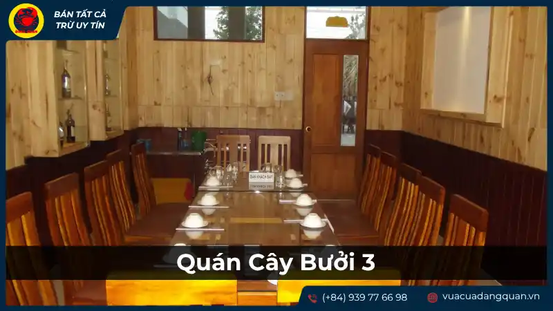 Không gian phòng riêng rộng rãi và ấm cúng tại Quán Cây Bưởi 3
