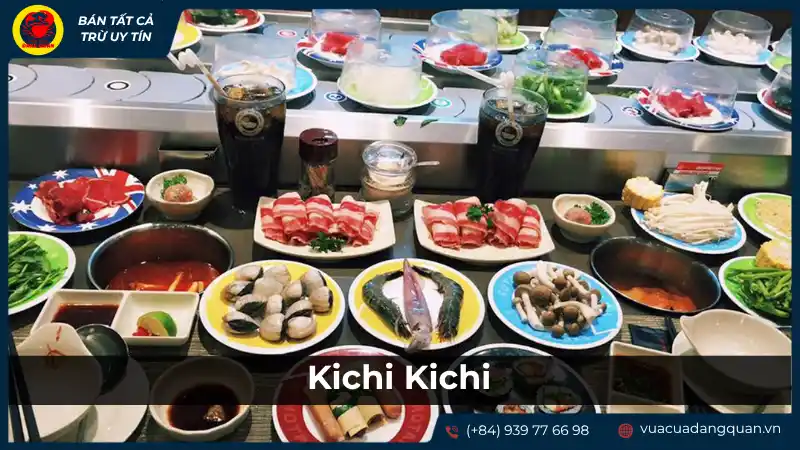 Quầy lẩu băng chuyền Kichi-Kichi với đa dạng các món nhúng tươi ngon