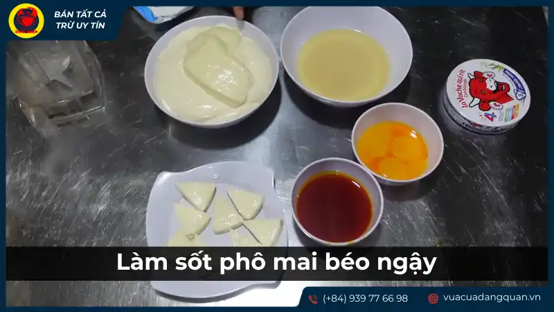 Làm sốt phô mai béo ngậy để nướng sò dương