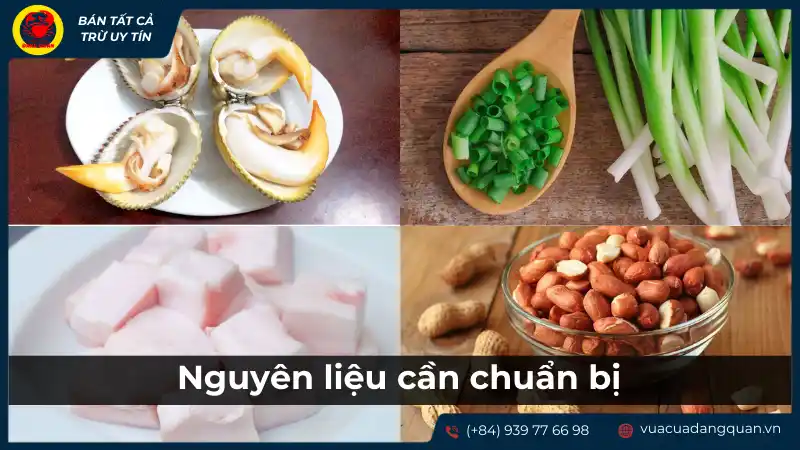Nguyên liệu làm sò dương nướng mỡ hành