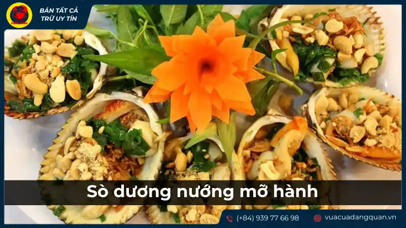 Món sò dương nướng mỡ hành thơm ngon, thành phẩm