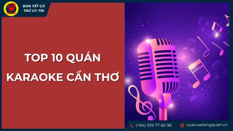 Micro và ánh đèn sân khấu, minh họa cho danh sách quán karaoke tại Cần Thơ