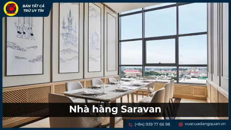 Không gian phòng riêng sang trọng và ấm cúng tại nhà hàng Saravan