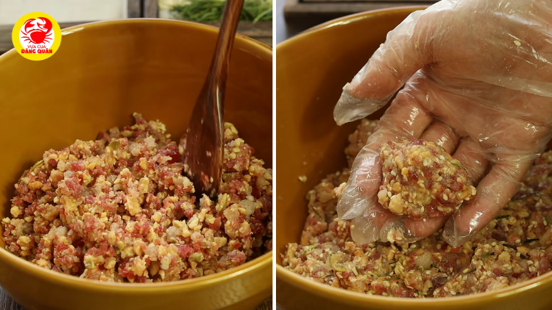 Các bước trộn và sên nhân Các bước trộn và sên nhân