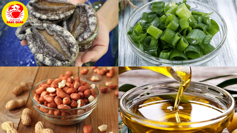 Chuẩn bị nguyên liệu để nấu bào ngư nướng mỡ hành Chuẩn bị nguyên liệu để nấu bào ngư nướng mỡ hành