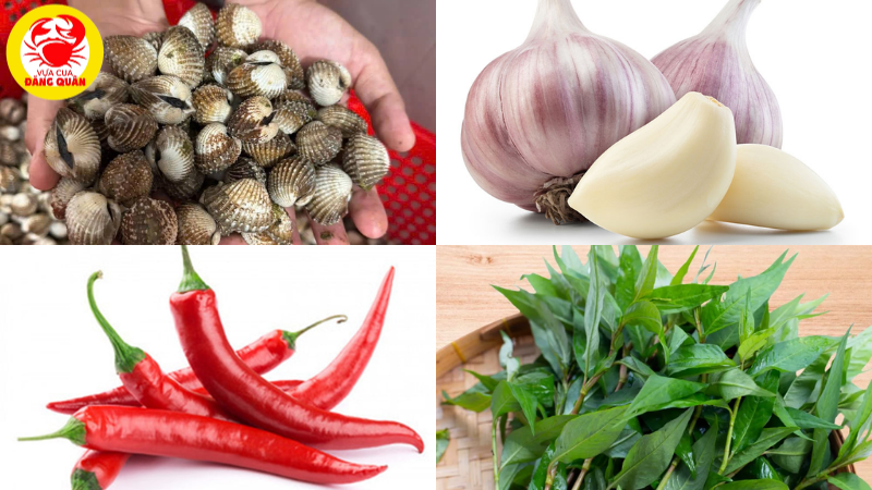 Nguyên liệu làm sò huyết xào tỏi